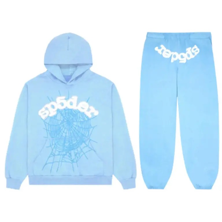 Sky Blue Sp5der Web Tracksuit